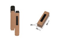 Boîte en carton avec fenêtre 25 x 25 x 85 de couleur marron - 50 pcs Boîte en carton avec fenêtre 25 x 25 x 85 de couleur marron - 50 pcs