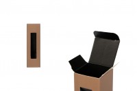 Cardboard box with window 25x25x85 in brown color - 50 pcs