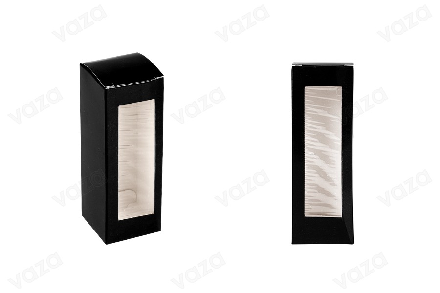 Karton mit Sichtfenster 38x38x110 in schwarzer Farbe - 50 Stück Karton mit Sichtfenster 38x38x110 in schwarzer Farbe - 50 Stück-εικόνα_προϊοντική