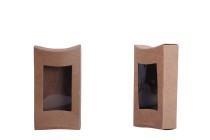Boîte à savon en papier kraft 95 x 55 x 20 mm avec fenêtre et bords incurvés - 50 pcs Boîte à savon en papier kraft 95 x 55 x 20 mm avec fenêtre et bords incurvés - 50 pcs