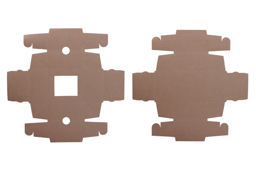 Boîte d'emballage en papier kraft avec fenêtre 130 x 120 x 60 mm - 20 pcs Boîte d'emballage en papier kraft avec fenêtre 130 x 120 x 60 mm - 20 pcs