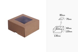 Verpackungskasten Kraftpapier 130x120x60 mm Box - 20 Stück-3