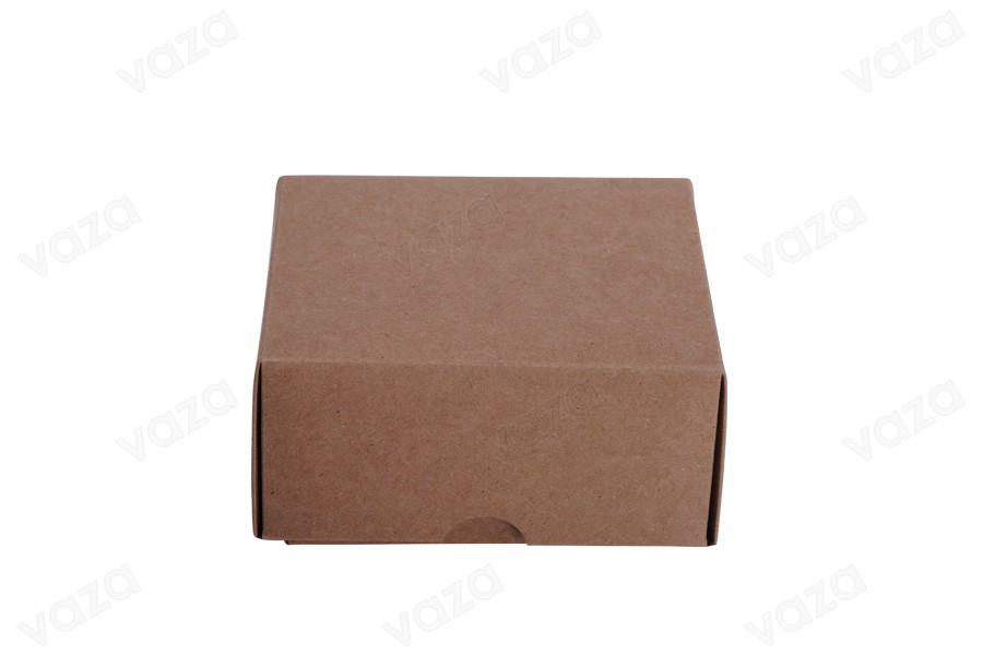 Verpackungskasten Kraftpapier ohne 130x120x60 mm Box - 20 Stück-produktbild
