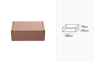 Kraftpapierbox ohne Fenster 200x145x70mm - 20St-3