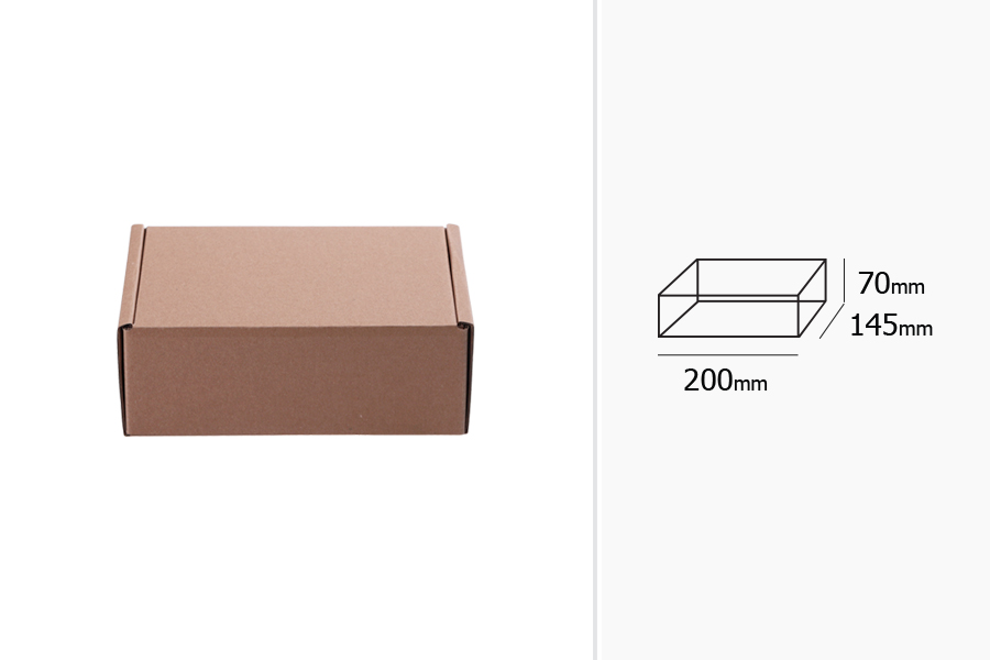 Kraftpapierbox ohne Fenster 200x145x70mm - 20St Kraftpapierbox ohne Fenster 200x145x70mm - 20St