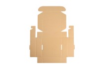 Boîte d'emballage en papier kraft sans fenêtre 170 x 170 x 50 mm - Lot de 20 pièces