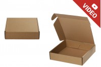 Kraft paper box without a window in size 210x210x50  mm - Available in a package with 20pcs