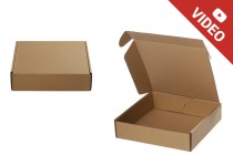 Boîte d'emballage en papier kraft sans fenêtre 210 x 210 x 50 mm - Lot de 20 pcs Boîte d'emballage en papier kraft sans fenêtre 210 x 210 x 50 mm - Lot de 20 pcs