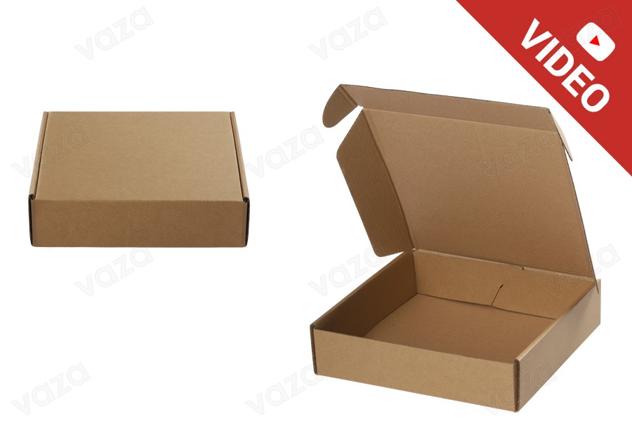 Kraftpapierbox ohne Fenster 210x210x50mm - 20 Stck Kraftpapierbox ohne Fenster 210x210x50mm - 20 Stck-produktbild