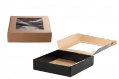 Κουτί συσκευασίας από χαρτί κραφτ με παράθυρο 300x300x70 mm - Συσκευασία 20 τμχ