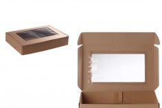 Κουτί συσκευασίας από χαρτί κραφτ με παράθυρο 400x250x70 mm - Συσκευασία 20 τμχ