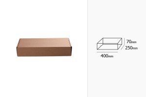 Kraft-Verpackungsbox ohne 400x250x70mm Fenster - 20St-3