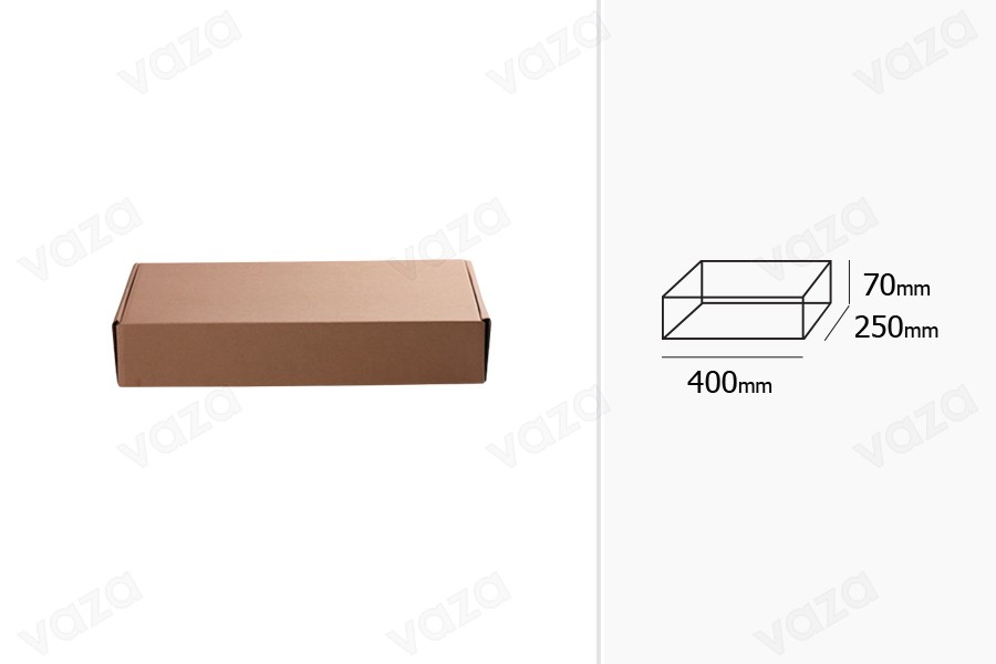 Kraft-Verpackungsbox ohne 400x250x70mm Fenster - 20St Kraft-Verpackungsbox ohne 400x250x70mm Fenster - 20St-bildgruppe