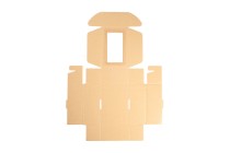 Boîte d'emballage en papier kraft avec fenêtre 130 x 180 x 70 mm - 20 pcs Boîte d'emballage en papier kraft avec fenêtre 130 x 180 x 70 mm - 20 pcs