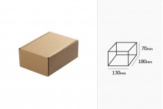 Κουτί συσκευασίας από χαρτί κραφτ χωρίς παράθυρο 130x180x70 mm - 20 τμχ