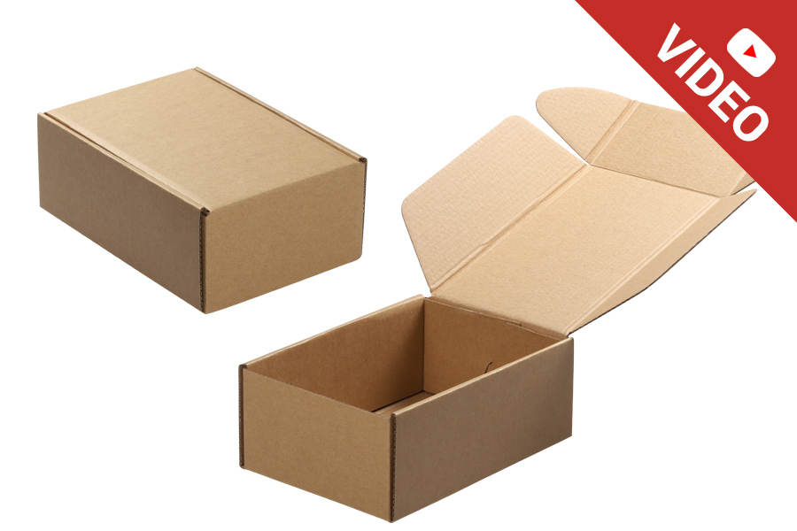 Boîte d'emballage en papier kraft sans fenêtre 130 x 180 x 70 mm - 20 pcs Boîte d'emballage en papier kraft sans fenêtre 130 x 180 x 70 mm - 20 pcs
