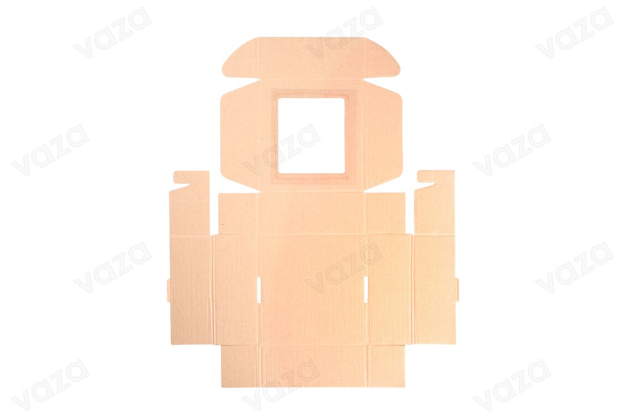 Kraftpapierbox mit 180x180x70mm Fenster - 20St-εικόνα_σύνθεση