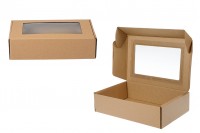 Κουτί συσκευασίας από χαρτί κραφτ με παράθυρο 265x180x70 mm - Συσκευασία 20 τμχ