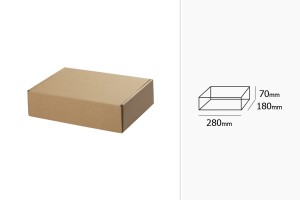 Boîte d'emballage en papier kraft sans fenêtre 280 x 180 x 70 mm - 20 pcs-2