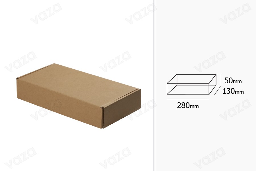 Kraftpapierbox ohne Fenster 280x130x50mm - 20 Stck Kraftpapierbox ohne Fenster 280x130x50mm - 20 Stck-bildgruppe
