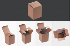 Paper box in brown kraft paper on the outside with a white inside, in size 70x70x95 mm - 50 pcs