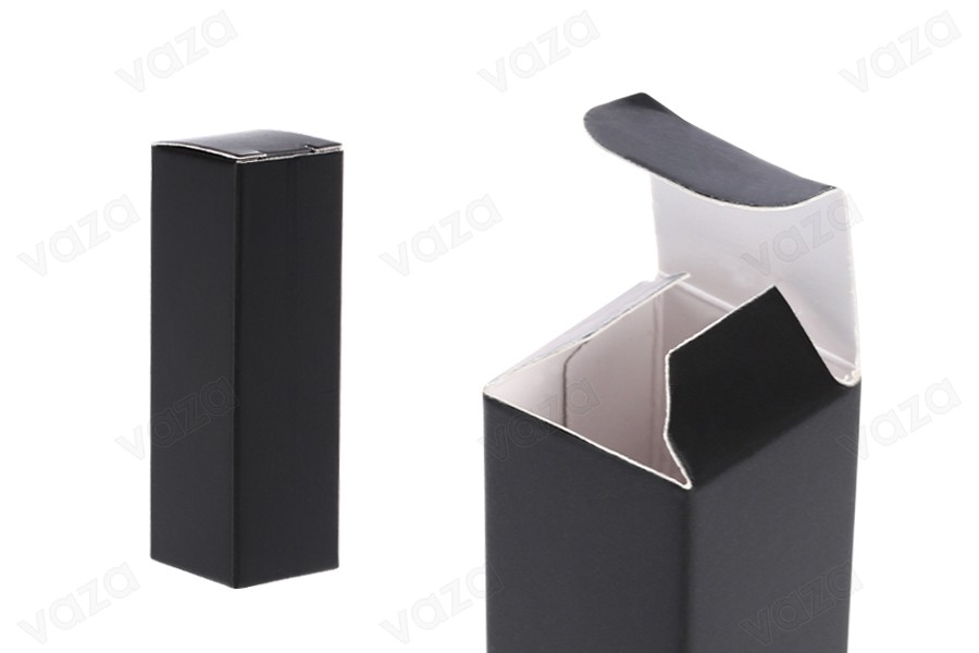 Papierschachtel 23x23x72mm in schwarz - 50 Stk Papierschachtel 23x23x72mm in schwarz - 50 Stk-εικόνα_διαστάσεις