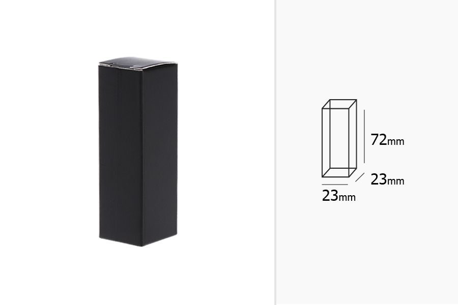 Boîte en papier 23 x 23 x 72 mm en couleur noir - 50 pcs