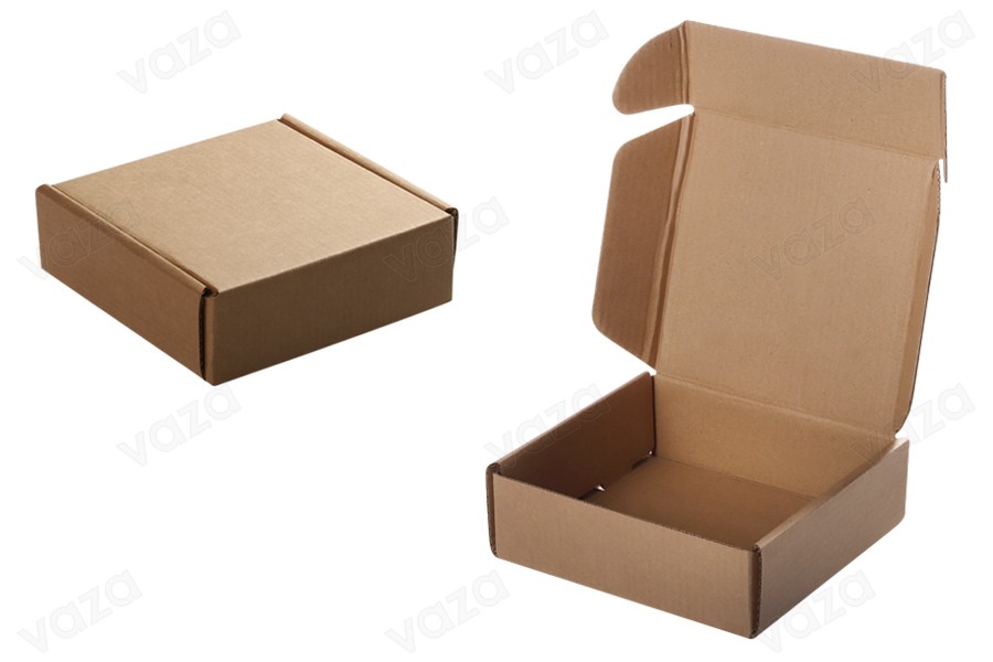 Verpackungsbox 150x135x45mm aus Kraftpapier - 20 Stk Verpackungsbox 150x135x45mm aus Kraftpapier - 20 Stk-εικόνα_σύνθεση