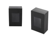 55x30x80mm schwarze Papierbox mit Fenster - 50 Stk