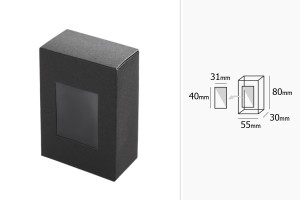 55x30x80mm schwarze Papierbox mit Fenster - 50 Stk-2