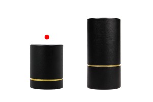Zylindrische Schachtel 100 x 75mm Papier in schwarz - goldener Farbe-6