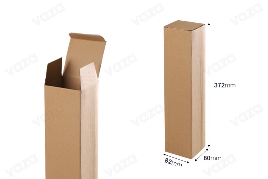 Kraftpapierbox 82x80x372 mm - 20 Stück Kraftpapierbox 82x80x372 mm - 20 Stück-bildabmessungen