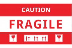 Αυτοκόλλητα Fragile (εύθραυστο) 15x8,5 cm - πακέτο 100 τμχ
