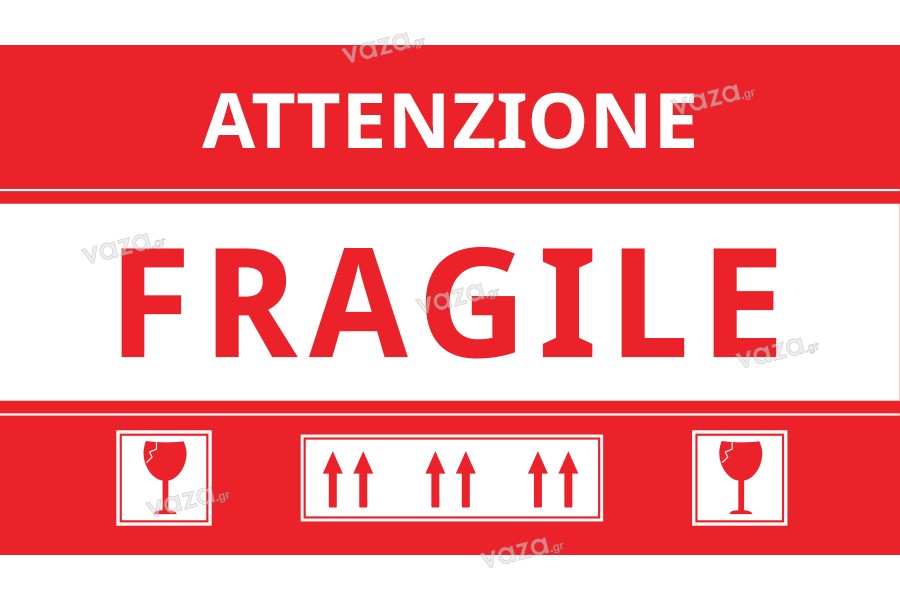 Autocolante fragile (italiană) 15x8,5 cm - pachet de 100 buc