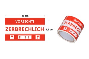Zerbrechliche Aufkleber 15x8,5cm - Packung mit 100 Stück-εικόνα_σύνθεση