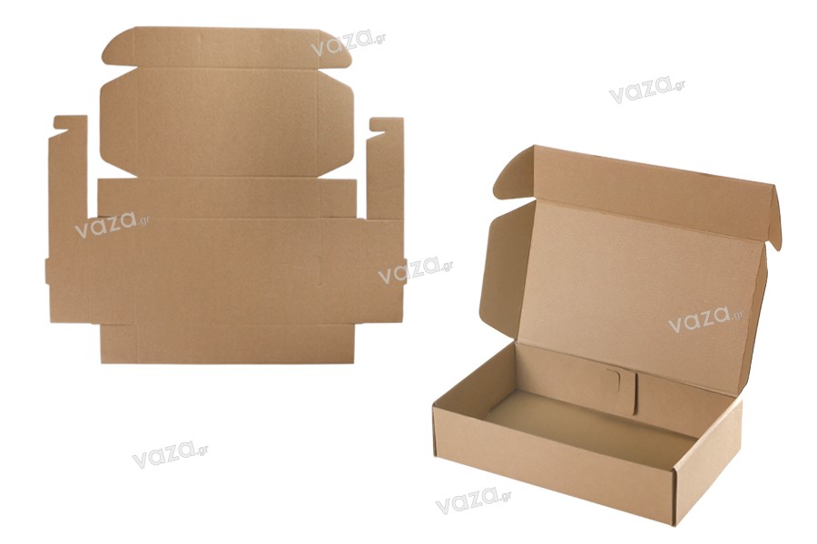 Boîte d'emballage en papier kraft sans fenêtre 270 x 158 x 60 mm
