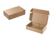 Boîte d'emballage en papier kraft sans fenêtre 270 x 158 x 60 mm - 20 pcs