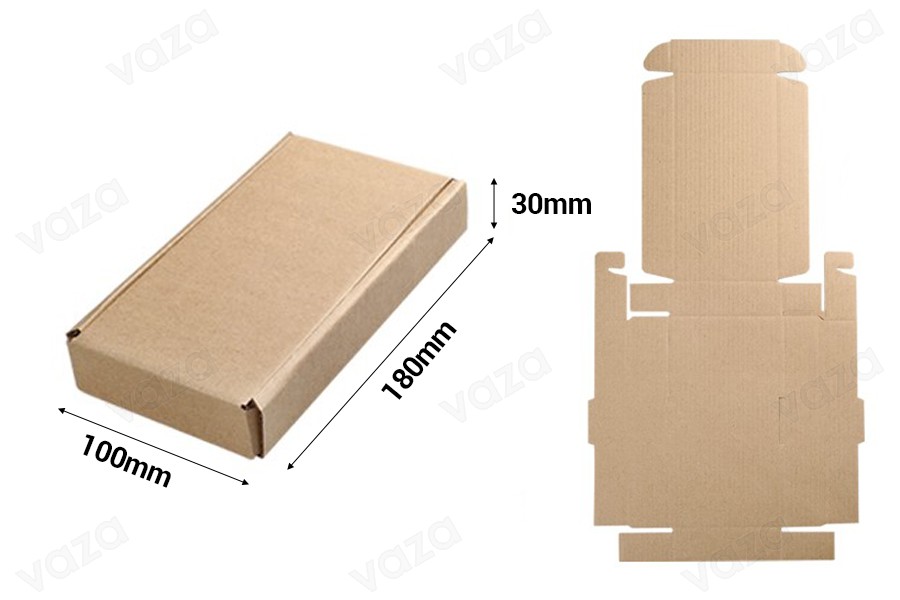 Kraftpapierbox ohne Fenster 100x180x30mm - 20 Stk-bildabmessungen
