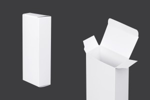 Box für Parfümflasche 100 ml weiß glänzend 64x35x160 mm - 50 Stk