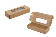 Kraft paper box with window in size  280x100x50 mm  - 20 pcs