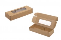 Boîte d'emballage 280 x 100 x 50 mm boîte en papier kraft avec fenêtre - 20 pcs