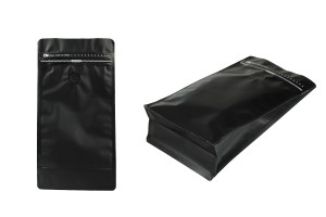 Sachets en aluminium de type Doypack 135 x 76 x 265 mm avec valve, fermeture thermoscellée, ouverture avec fil de sécurité et utilisation de la fermeture zip  - 25 pcs-εικόνα_σύνθεση