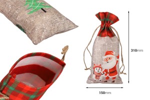 Pouch in 150x310 dimensions with double side Christmas figures - 12 pcs-2