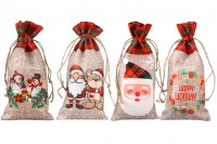 Pouch in 150x310 dimensions with double side Christmas figures - 12 pcs