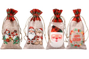Pouch in 150x310 dimensions with double side Christmas figures - 12 pcs-1