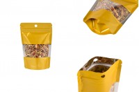Samples - aluminum Doypack stand-up pouch 208-4- in gold color