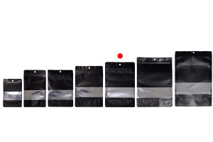 Doy Pack Aluminiumbeutel 160x40x240 mm mit Reißverschluss, Fenster und Möglichkeit zum Heißsiegeln - 100 Stück-5