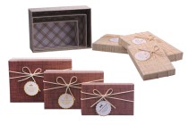 Papierschachtel für Geschenke mit Suede Schnur S-M-L