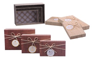 Papierschachtel für Geschenke mit Suede Schnur S-M-L-1
