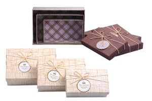 Papierschachtel für Geschenke mit Suede Schnur S-M-L-2
